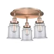 Innovations Lighting 916-3C-11-18 Canton Flush Canton 3 Light - Copper