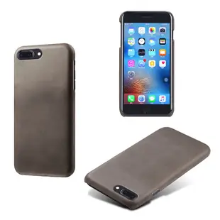 Apple IPhone8 IPhone7 Plus I8+ I7+ 皮革保護殼牛皮仿真皮紋單色背蓋素色多色手機殼保護套