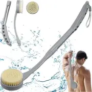 Back Brush Long Handle for Shower, 20.5” Bath Brush, Back Scrubber, Shower Bo...