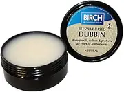[Birch] Wax Grease Dubbin Beeswax Polish 85ml - Waterproofs Softens And Preserves Leather - For Leather Shoes Boots Equestrian Saddles Horse Tack Leather Goods Protector - Neutral, Clear, 85ml