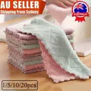 Microfibre Kitchen Tea Towels Dish Glass Cleaning Duster Cloths Towel Bulk DS