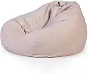 EdNey Bean Bag Chair Cover Only(No Filler), Washable Cotton Velvet Fabric Lazy Sofa Cover for Living Room, Bedroom, Balcony,Apricot,XL
