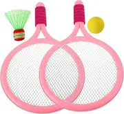 LOORGVEL 1 Set Boys and Girls Badminton Set Rackets Shuttlecocks Balls for Family Bonding Outdoor Play
