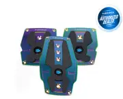 NRG Neochrome Aluminum Sport Pedals Black Rubber Inserts MT PDL-200MC