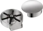 ASR01SS Stainless Steel Metal Glass Rinser for Kitchen Sink with Cover, Kitchen