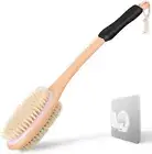Long Handle Ergonomically Back Scrubber/Brush for Shower Double Sided Exfolia...