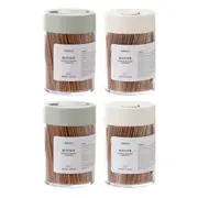 Fasola Double-Pointed High-Temperature Carbonized Bamboo Toothpicks for Appetizers, Fruits and Teeth Cleaning 2 Containers 2Pack