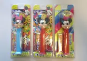 3 PEZ Vintage New On Japanese Card Mickey Minnie Mouse Hungary Austria 4.9