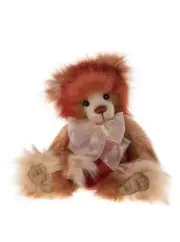 Charlie Bears 2023 Harvest Moon Teddy Bear Stunning Orange With Bow Plush