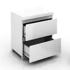 Wooden Bedside Table with drawer retro Cabinet unit bedroom home furniture white