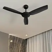 Vevare 52" Ceiling Fan with Remote Contorl 3 ABS Blades and DC Motor Indoor Fan with Timer and 5 Fan Speeds for Home Living Room Black