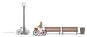 Shopping for veggies (Figure and 2 bicycles included) HO/OO Gauge Busch 7997