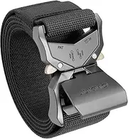 [JUKMO] Tactical Belt, Military Hiking Rigger 1.5" Nylon Web Work Belt with Heavy Duty Quick Release Buckle