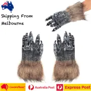 Halloween Hairy Werewolf Wolf Gloves Wolf Monster Hands Claws Paws 1 Pair Cos