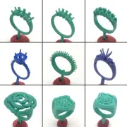 9PC Blade and Star Emblem Design Flat Rose| Ring Lost Wax Casting | WRB326