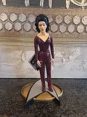 1992 Star Trek Next Generation 10 inch action figure+stand COUNSELOR DEANNA TROI