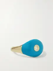 [CHARMS COMPANY] CHARMS COMPANY - Les Bonbons 14-karat Gold, Enamel And Quartz Ring - 4 4 Gold