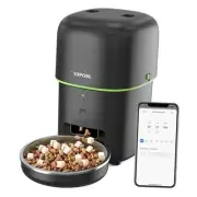 Automatic Cat Feeder, 2L Cat Food Dispenser, 5G/2.4G WiFi 2L-2.4G&5G Wife Black