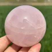 440g Natural Rose Quartz Ball Quartz Crystal Sphere Reiki Crystal Decor Gift