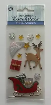 Sandylion Essentials Reindeer Christmas Gifts Sleigh Star Holiday Cards Stickers