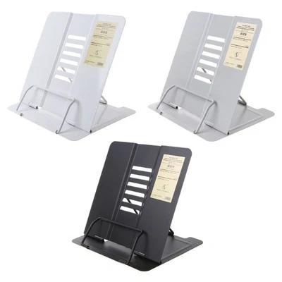 Portable Metal Adjustable Reading Book Holder Support Document Shelf Bookstand