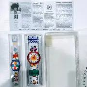 MINT Swatch Lmtd Spec PASSPORT 1993 (Space People + Enjoy It) Dual Set GN134PACK