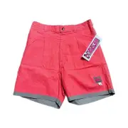 Vintage Quicksilver Shorts Mens 31 Pink / Gray Double Cotton 90s Surf Skate