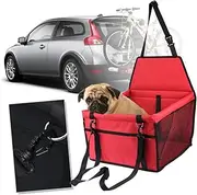 DECOMELODY Pet Safety Seat Breathable Mesh Dog Carrier Car Seat Bag Pet Travel Carrier Secure Comfortable