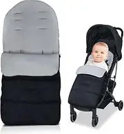 TYBYBB Foot Muff Pram Winter Foot Muff Buggy, Universal Baby Footmuff, Foot Muff Baby, Winter Bag Pushchair with Zips, Waterproof, Windproof, for Most Pushchairs