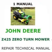 JOHN DEERE Z425 ZERO TURN MOWER REPAIR TECHNICAL SERVICE MANUAL PDF