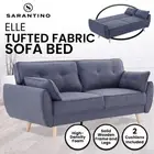 New 3 Seater Sofa Bed Lounge Couch Modular Furniture Home Linen Fabric Dark Grey