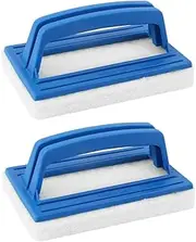 Pool Wall Sponge Portable Pool Scrubbing Cleaning Tool with Handle for Pond Spa 2pcs, Pool Wall Brush, Pool Scrubbing Brush, Pool Sponge Cleaner