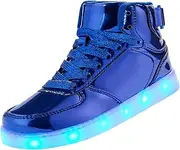 [DIYJTS] Kids LED Light Up Shoes, Fashion High Top LED Sneakers USB Rechargeable Glowing Luminous Shoes for Boys Girls Toddlers Teens