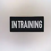 In Training Patch (Hook & Loop) — Badge Embroidered — Support Animal Dog Motto