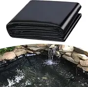 Pond Liner 1x6m 2x3m 3x4m 4x5m 6x7m Black Waterproof Pond Lining for Garden Fish Pools, Fountains, Water Features Landscape, Streams Durable Pond Tarp(3x3m(9.8x9.8ft))