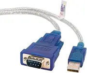 DTECH 1.2m USB to Serial Adapter FTDI Chipset DB9 Male RS232 Cable COM Port Supports Windows 10 8 7 Mac Linux (4 Feet, FT232 Chip)