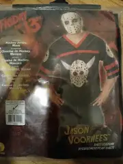 New Friday the 13th Jason Hockey Jersey and Mask Adult Halloween Costume. 1 Size