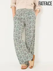 Multi Vine Floral Shirred Palazzo Trousers (AL2003) | $136