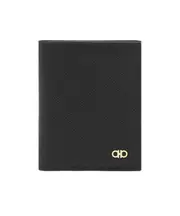 Salvatore Ferragamo Mini Gancini Logo Bif-Fold Wallet One size Black