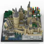 H0gwarts Castle / Iconic Castle Architecture 1347 Pieces Building Blocks Set