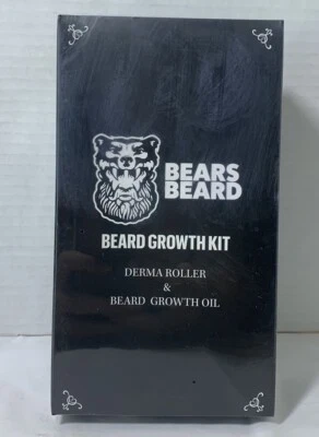 New! Bears Beard Growth Kit - Includes Derma Roller & Beard Growth Oil