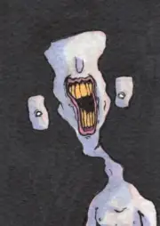 ACEO Original Art - That Smile - surreal expressionism card by Kiefer Moore
