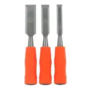 NEW Professional Wood Chisel Set 3pc Rust-Resistant Lacquer Coated Sharp Blades