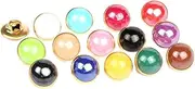 BEBEMOKO Beautiful Pearl Looking Buttons 120 Pcs 10mm Set for Crafting Sewing Scrapbooking Stylish Fashionable