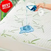 King Size Bamboo Mattress Protector Waterproof Breathable Ultra Soft Deep Pocket