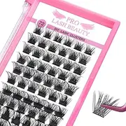 Lash Clusters, 72 Pcs Individual Lashes, Cluster DIY Lash Extension, Volume Eyelashes Look, Super Thin Band and Comfortable (Volume-C-12mm)