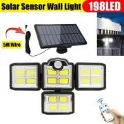 LED Solar Motion Sensor Light Outdoor Wall Lights Garden Security Floodlights