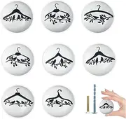 [Lasyman] 8Pack1.5 Ceramic Vintage Unique Round Black and White Bird Laundry Room Furniture Cabinet Dresser Drawer Pulls and Knobs