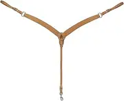 Turquoise Cross Contoured Skirting Leather Breast Collar, (45-0351)