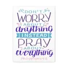 Don't Worry About Anything Philippians 4:6 Christian Wall Art